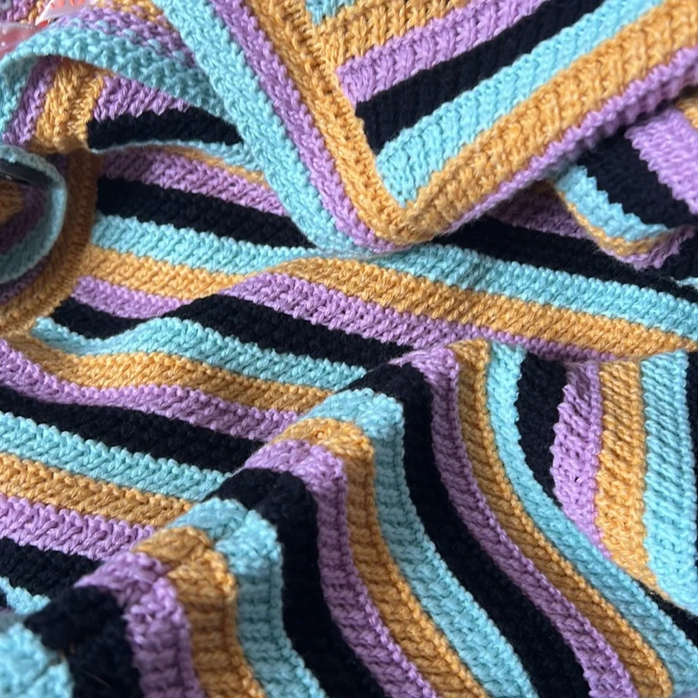 Lisa Todd textured cardigan in multi stripes